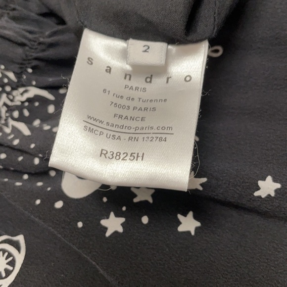 Sandro sleeveless gathered waist zip dress - Picture 13 of 15